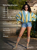 Rhapsody Kantha Embroidered Block Printed Bomber Jacket - Pinklay