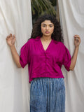 Solid Pink Modal Shirt Top - Comfort fit