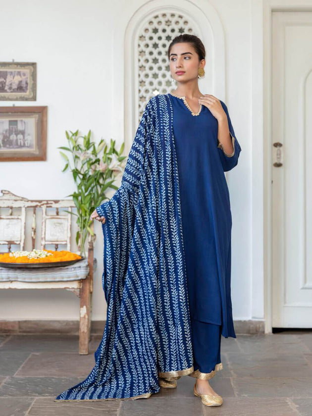 Set of 3 - Sitara Sequin Kurta and Palazzo