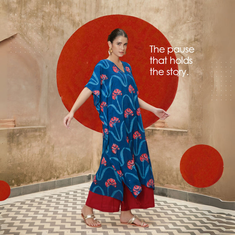 SHUNYA by Pinklay – Handblock printed indigo clothing in dabu technique, soft cotton.