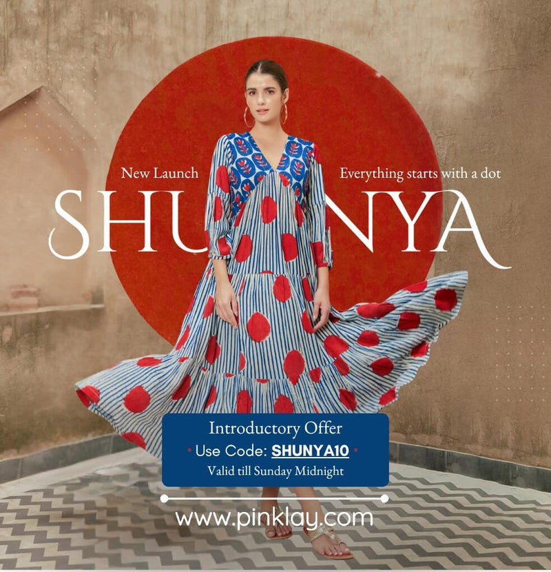 SHUNYA by Pinklay – Handblock printed indigo clothing in dabu technique, soft cotton.