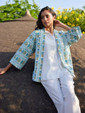 Silk Route Block Printed Cotton Kimono Jacket - Pinklay