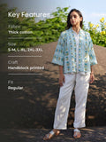 Silk Route Block Printed Cotton Kimono Jacket - PinklaySilk Route Block Printed Cotton Kimono Jacket - Pinklay