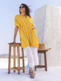 Set of 2 - Sylvie Hand Printed Shirt Dress and Palazzo - Pinklay