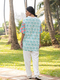 Tejas Hand Block Printed T-shirt - Oversized - Pinklay