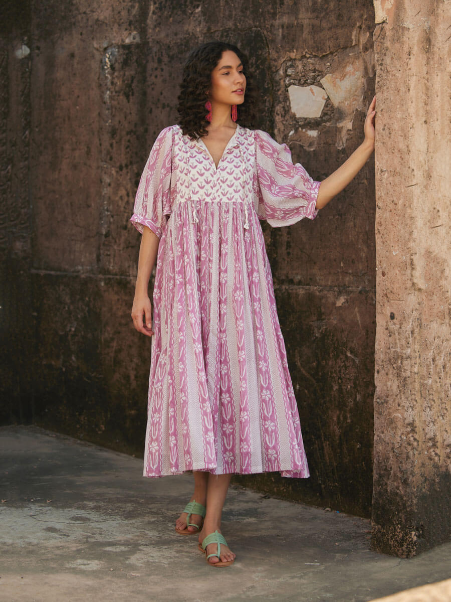 pink cotton maxi dress for women Fuchsia Pink Cotton Halter Dress - Maxi Dresses