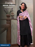 Set of 3 - Urban Gypsy Black Kurta, Skirt and Dupatta