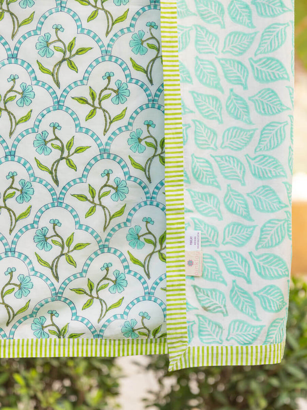 Utsav Block Printed Muslin Dohar - Pinklay