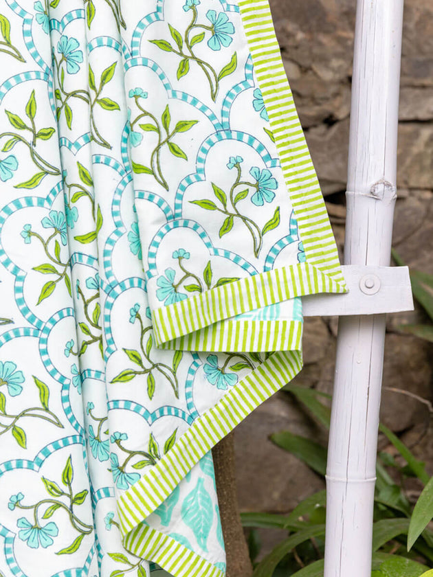 Utsav Block Printed Muslin Dohar - Pinklay