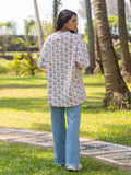 Vishwa Hand Block Printed T-shirt - Oversized - Pinklay
