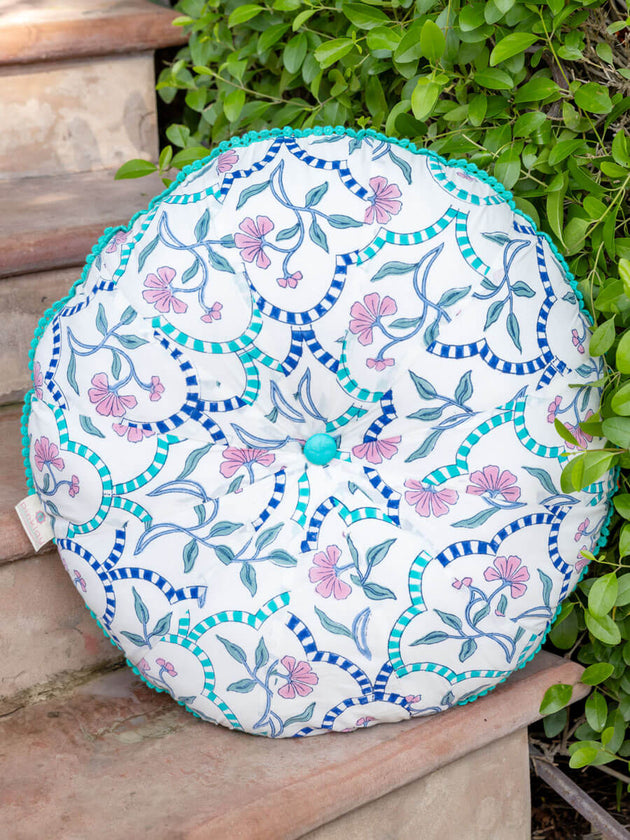 Set of 5 - The Baagh Hand Block Printed Bed Set - Pinklay