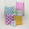 Decorative cushions with vibrant hand block prints, digital screen prints and artisan textures for festive home styling – Pinklay