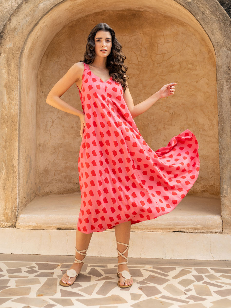 The Marie Sleeveless Dress Pink Mirage