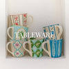 Lead-free handcrafted ceramic and hand crafted wooden tableware sets with festive patterns for sustainable dining and gifting – Pinklay