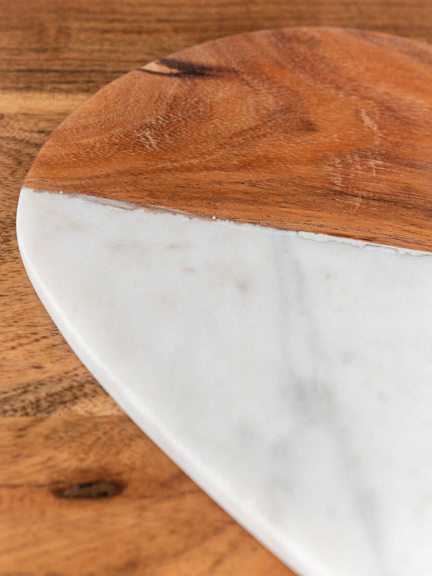 White Whale Hand Carved Wooden Platter - Pinklay