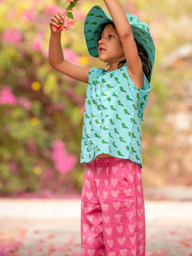 Jill Organic Cotton Top & Pants Set - Pinklay