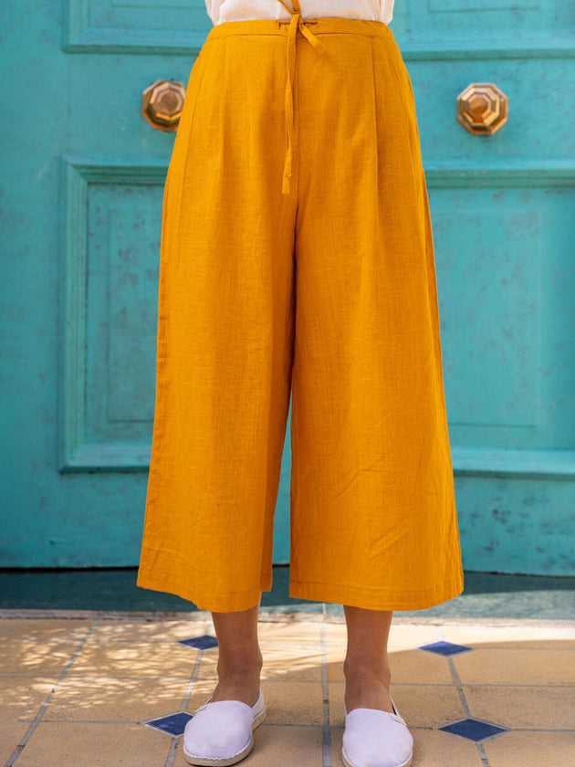 Set of 2 - Mimosa Indigo Dabu Kimono Jacket and Palazzo Pants