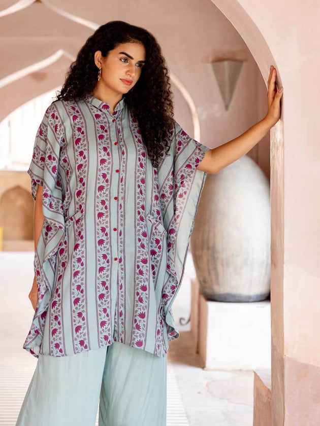  Aarzoo Kaftan Shirt Dress and Palazzo | Pinklay