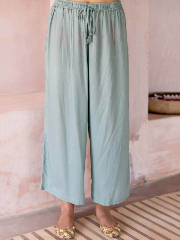  Aarzoo Kaftan Shirt Dress and Palazzo | Pinklay