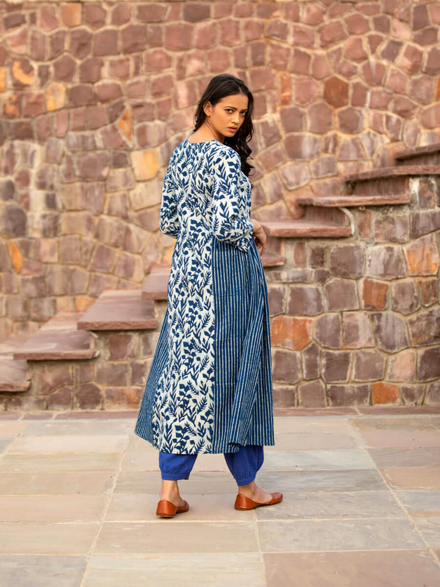 Advika Cotton Long Kurta Set | Pinklay
