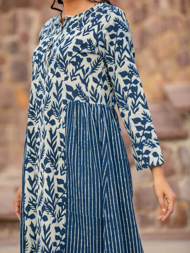 Advika Cotton Long Kurta Set | Pinklay