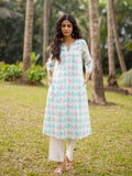Aesha Cotton Long Kurta - Pinklay