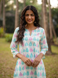 Aesha Cotton Long Kurta - Pinklay