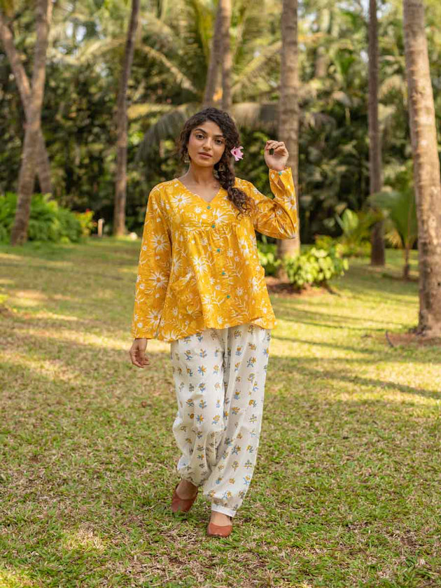 Amisha Top and Lantern Pant Set - Pinklay