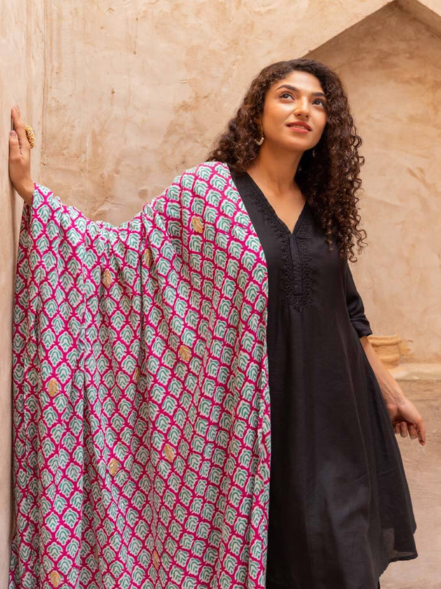 Rani Jaal Modal Silk Dupatta | Pinklay