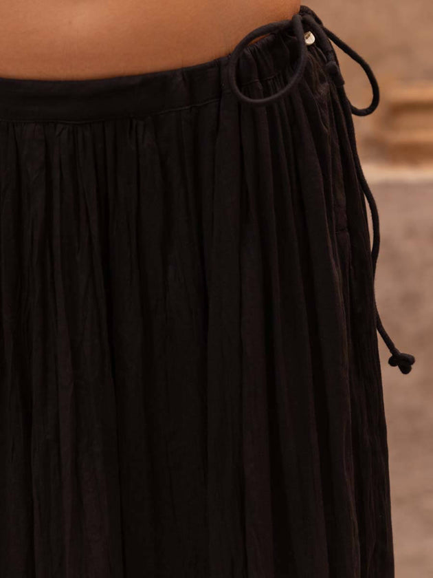 Black Rayon Embroidered Kurta | Pinklay