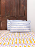 Nalini Hand Block Printed Cotton Bed Sheet- Pinklay