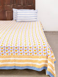Nalini Hand Block Printed Cotton Bed Sheet- Pinklay