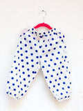 Blue Polka Organic Cotton Comfort Pants - Pinklay