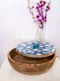 Blue Garden Wooden Snack and Fruit Bowl - Pinklay