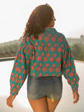 Bohemian Handblock Printed Bomber Jacket | Pinklay