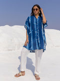 Set of 2 - Breeze Indigo Shirt Dress and Pants - Pinklay