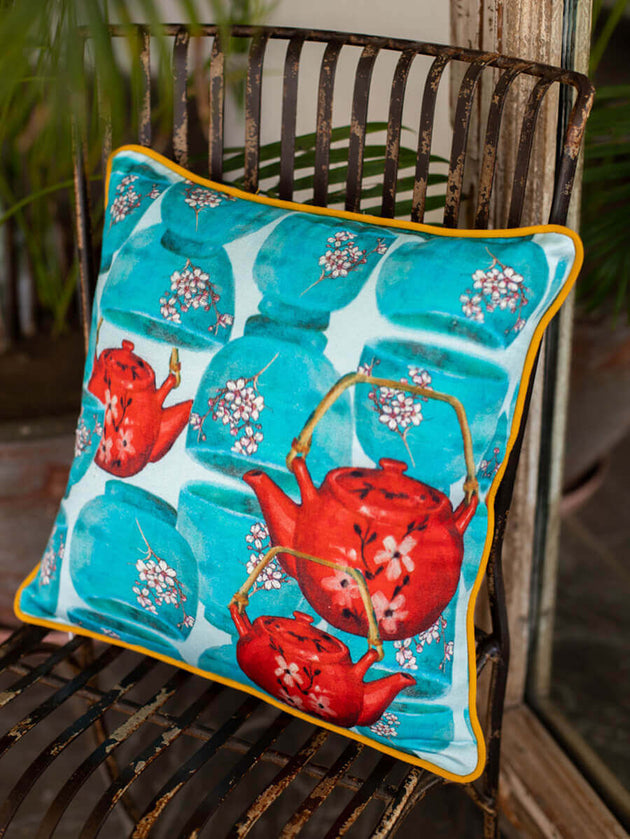 Chanoyu Cotton Cushion Cover - 16 Inch