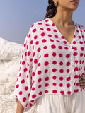 Set of 2 - Cherry Blossom Poncho Top and Pants - Pinklay