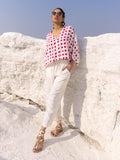 Set of 2 - Cherry Blossom Poncho Top and Pants - Pinklay