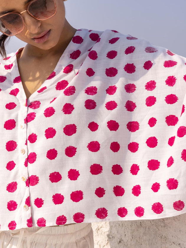 Set of 2 - Cherry Blossom Poncho Top and Pants - Pinklay