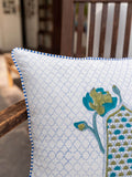 Amrita Block Printed Cotton Cushion Cover - Pinklay