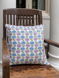 Kusum Block Printed Cotton Cushion Cover - Pinklay