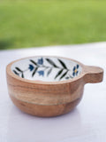 Dreamy Garden Hand Carved Wooden Snack and Fruit Bowl - Pinklay
