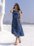 Darya Indigo Asymmetrical Long Dress - Pinklay