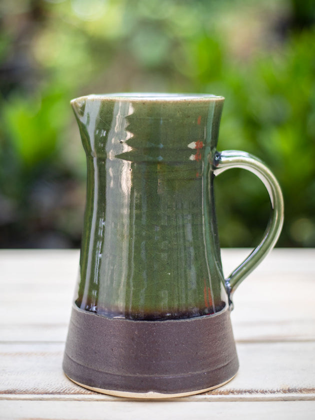 Emerald Hand-Thrown Ceramic Jug - Large - Pinklay