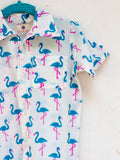 Flamingo Dance Organic Cotton Shirt - Pinklay