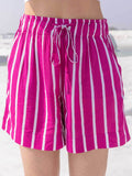 Pink Stripes Modal Shorts - Pinklay
