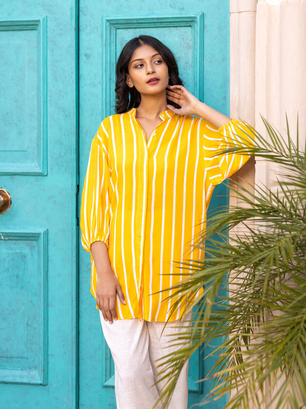 Set of 2 - Sunny Side Up Shirt Top and Trousers - Pinklay