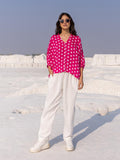 Rose Pink Modal Silk Kaftan Top - Pinklay