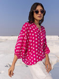 Rose Pink Modal Silk Kaftan Top - Pinklay